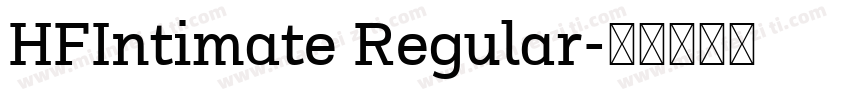 HFIntimate Regular字体转换